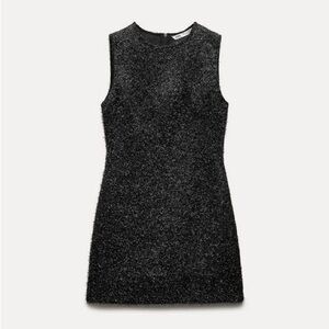 COPY - Zara Black Sparkle Sleeveless Mini Dress - Size XS